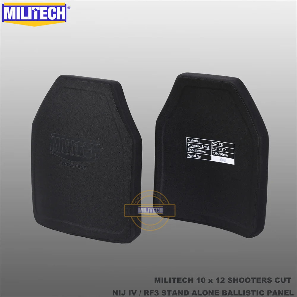 MILITECH BLACK LABEL IV Shooters Cut 10"x12" Plates - PAIR