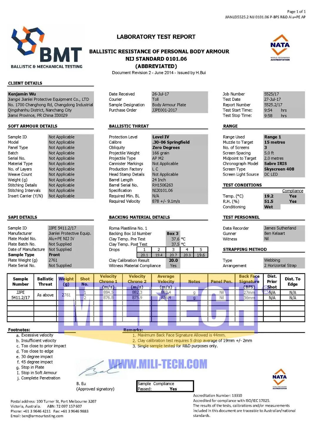 MILITECH IV Swimmer Cut 10"x12" Plates  - PAIR