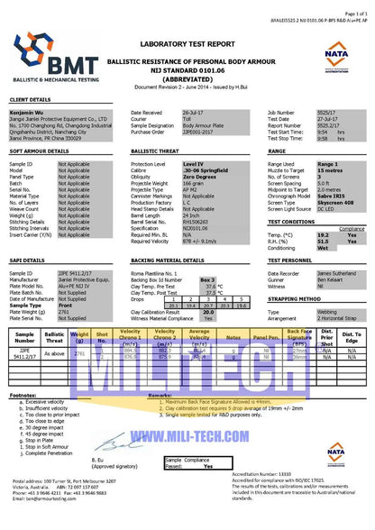 MILITECH IV Swimmer Cut 10"x12" Plates  - PAIR