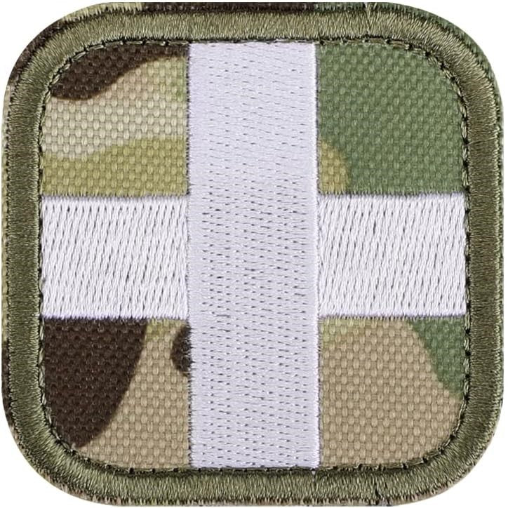 (2 PACK) MED CROSS PATCH - EMBROIDERED