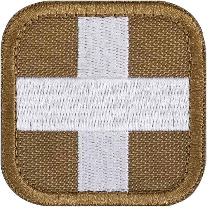 (2 PACK) MED CROSS PATCH - EMBROIDERED