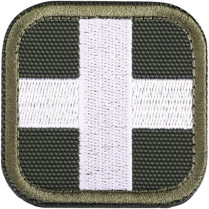 (2 PACK) MED CROSS PATCH - EMBROIDERED